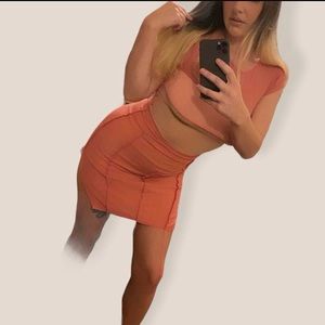 Sheer mid mini dress